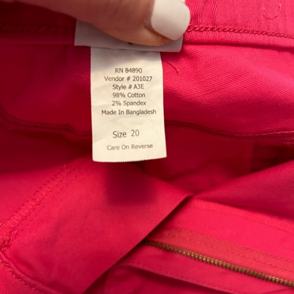 American Sweatheart Solid Pink Pants Trouser Size 20 - Picture 8 of 12